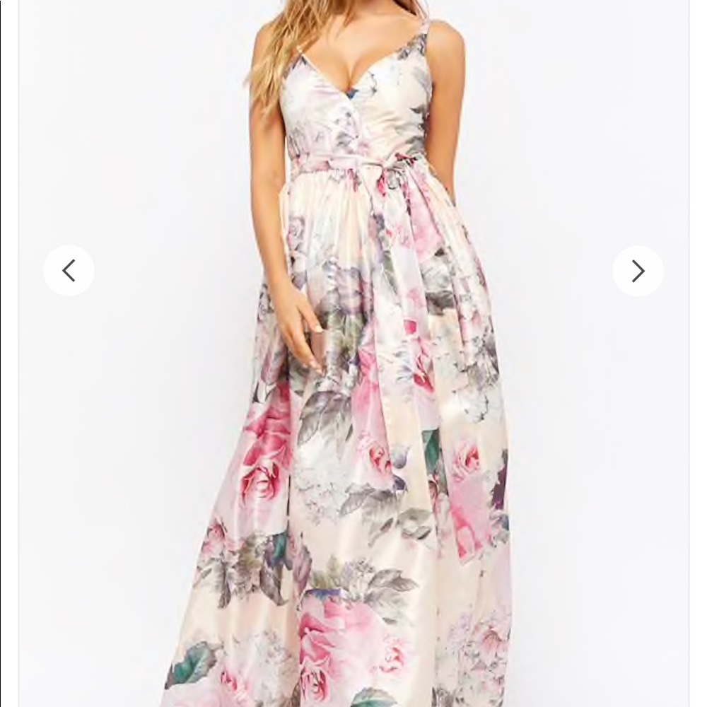 Floral Surplice Gown